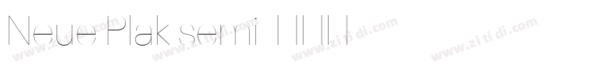 Neue Plak semi字体转换